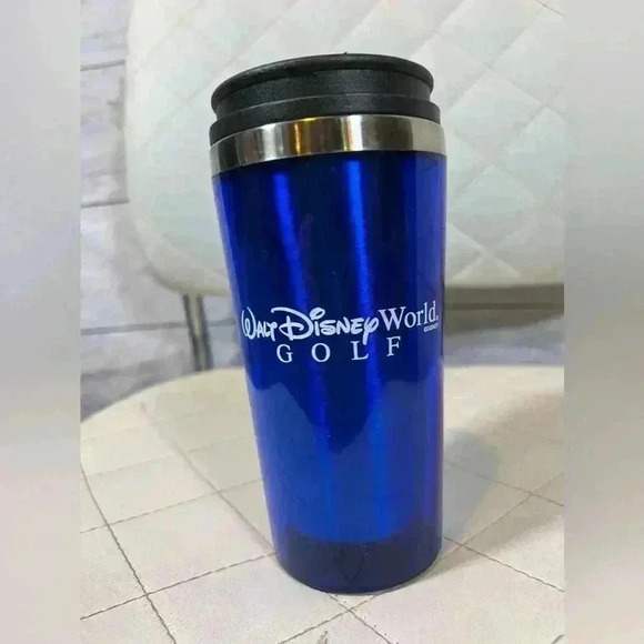 Mickey Mouse Golf Blue & Stainless Steel Hot/Cold Drink Tumbler Disney NWOT - Picture 2 of 4